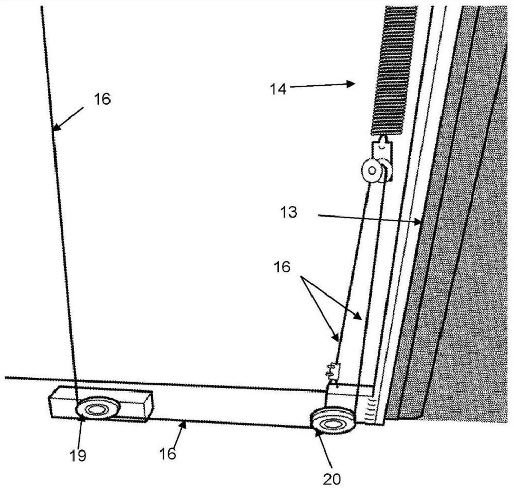 Pull across roll up screen assembly and method of assembly