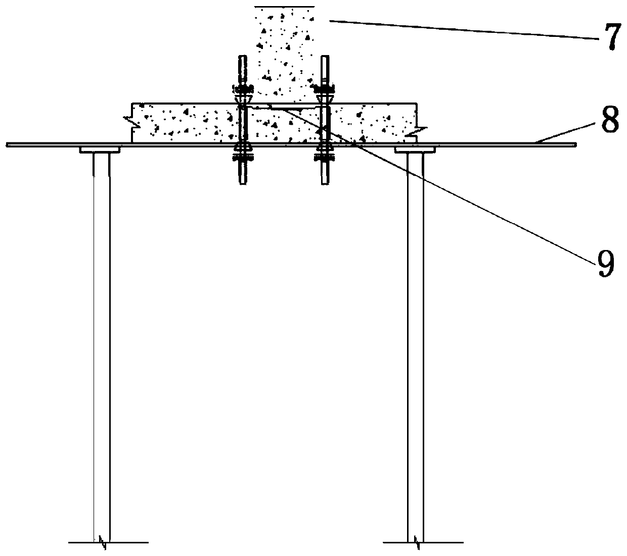 Supporting and positioning component of counter-ridge hanging formwork system of kitchen and a bathroom and framework supporting mode