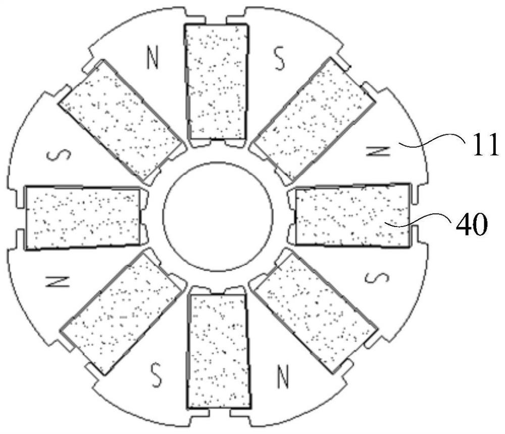 Permanent magnet synchronous motor and washing machine