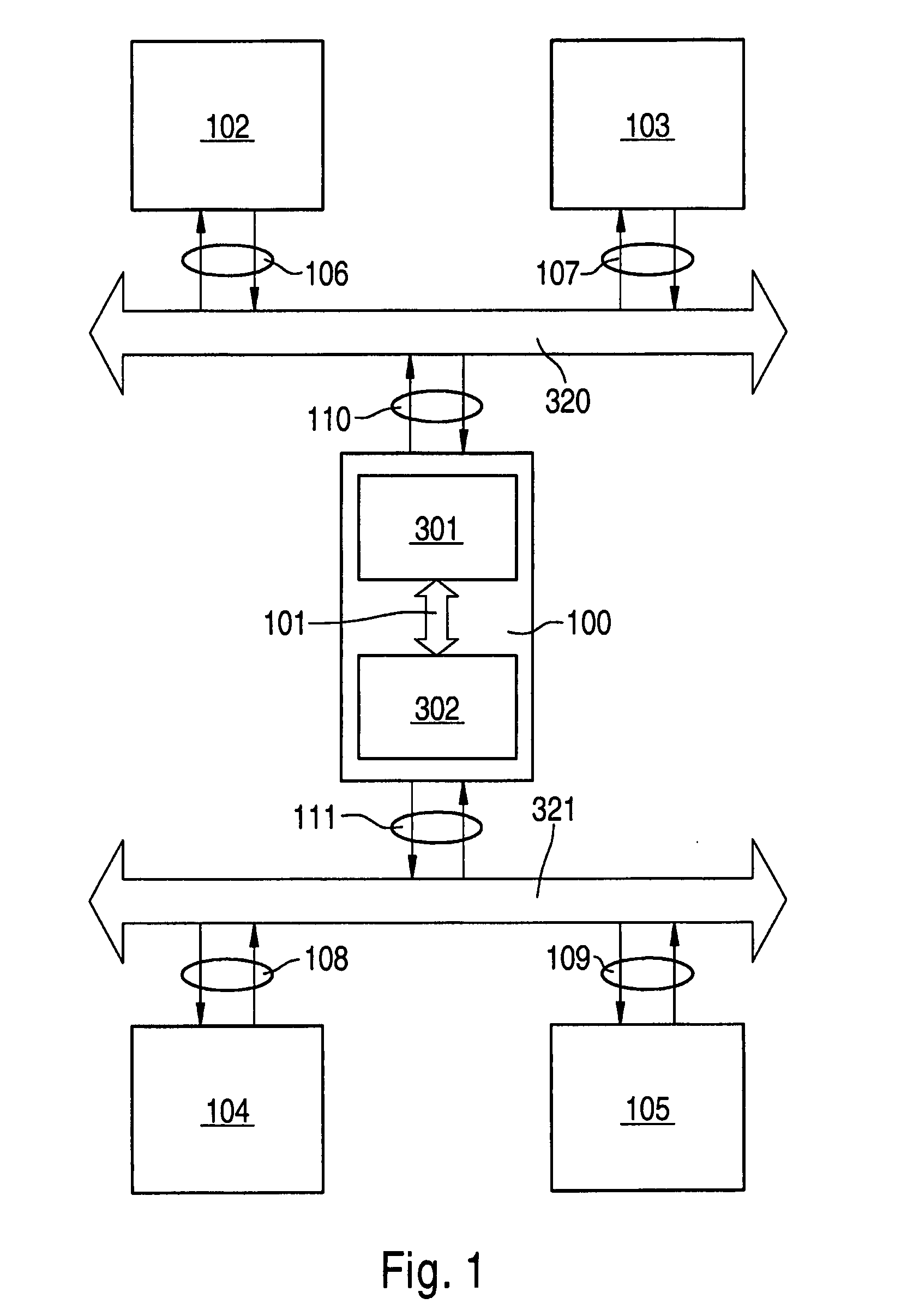 Method and device for synchronizing two bus systems by transmission of a time associated trigger signal from one system to another