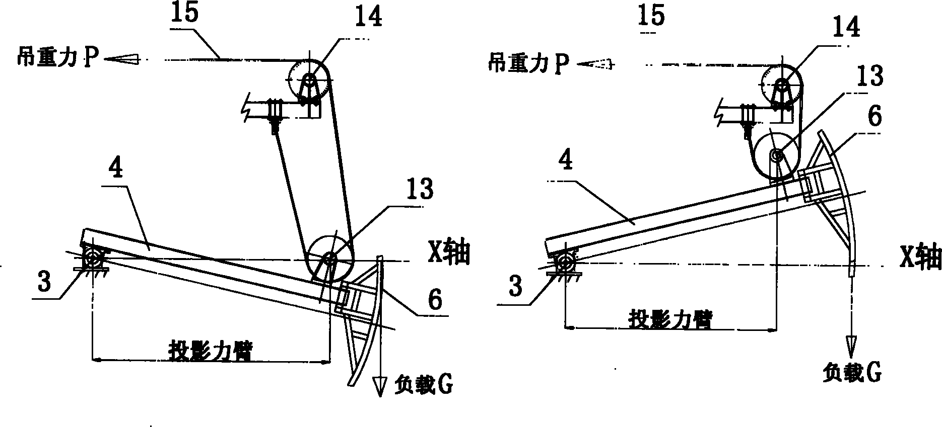 Lifting weight balance beam type oil pump