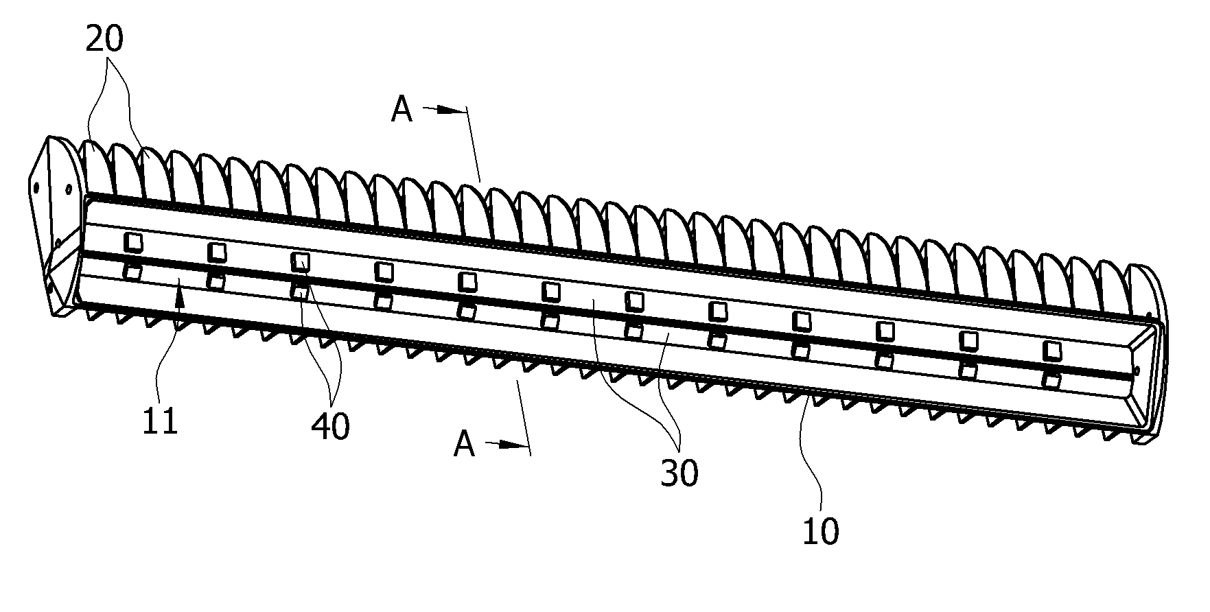 LED lighting module and lighting device using the module