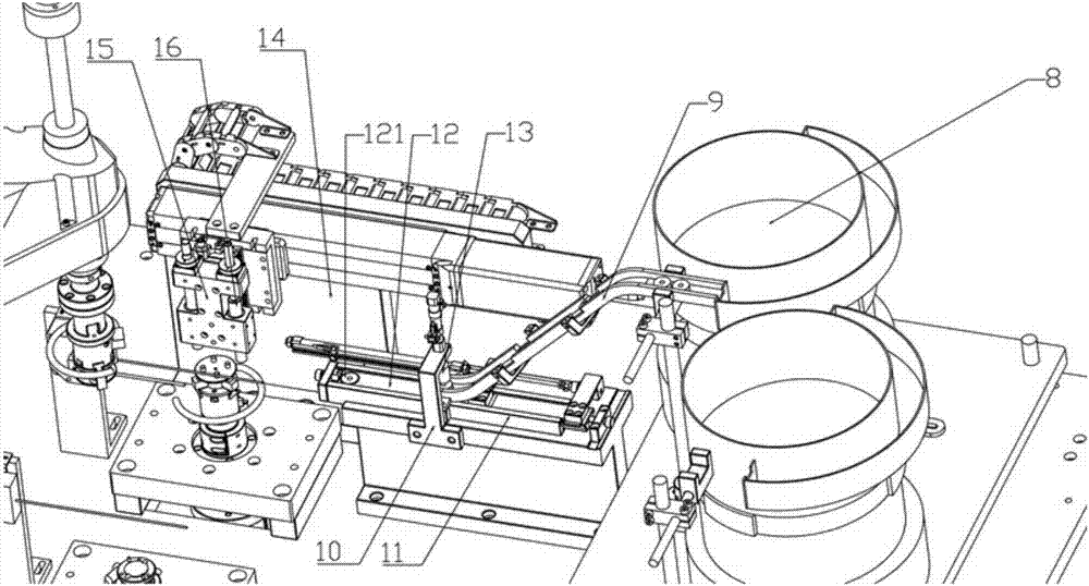 Gear sleeving device of electrical parking brake kinetic energy motor gear assembly device