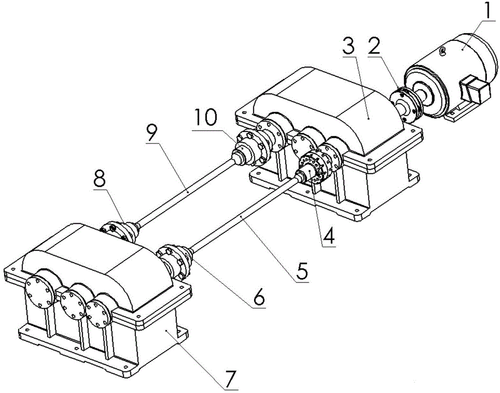 Closed force flow type gear box abrasion oil liquid monitoring test stand