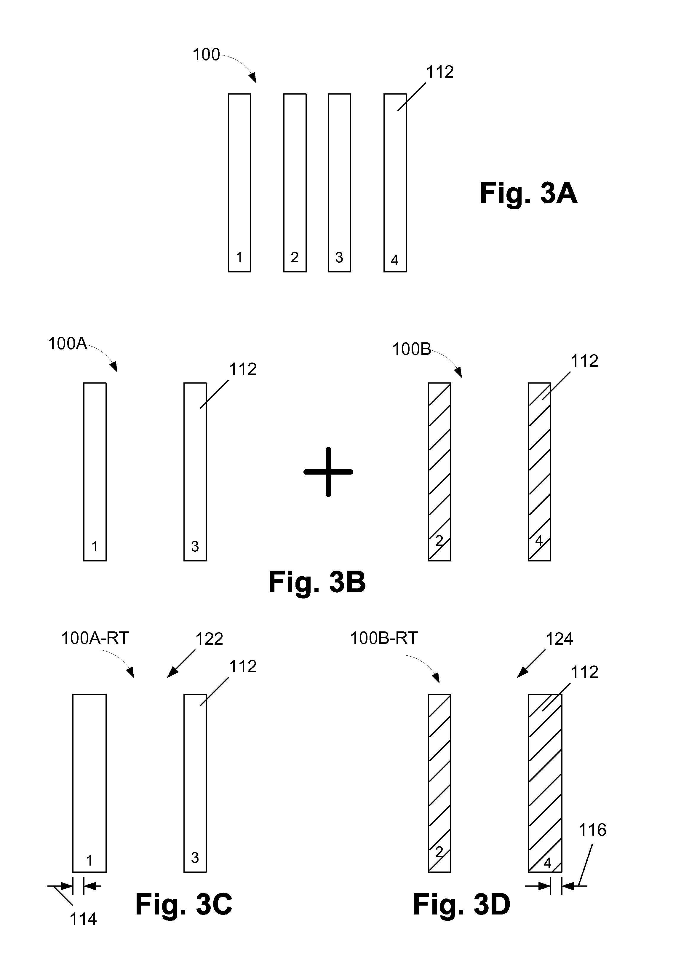 Methods involving color-aware retargeting of individual decomposed patterns when designing masks to be used in multiple patterning processes
