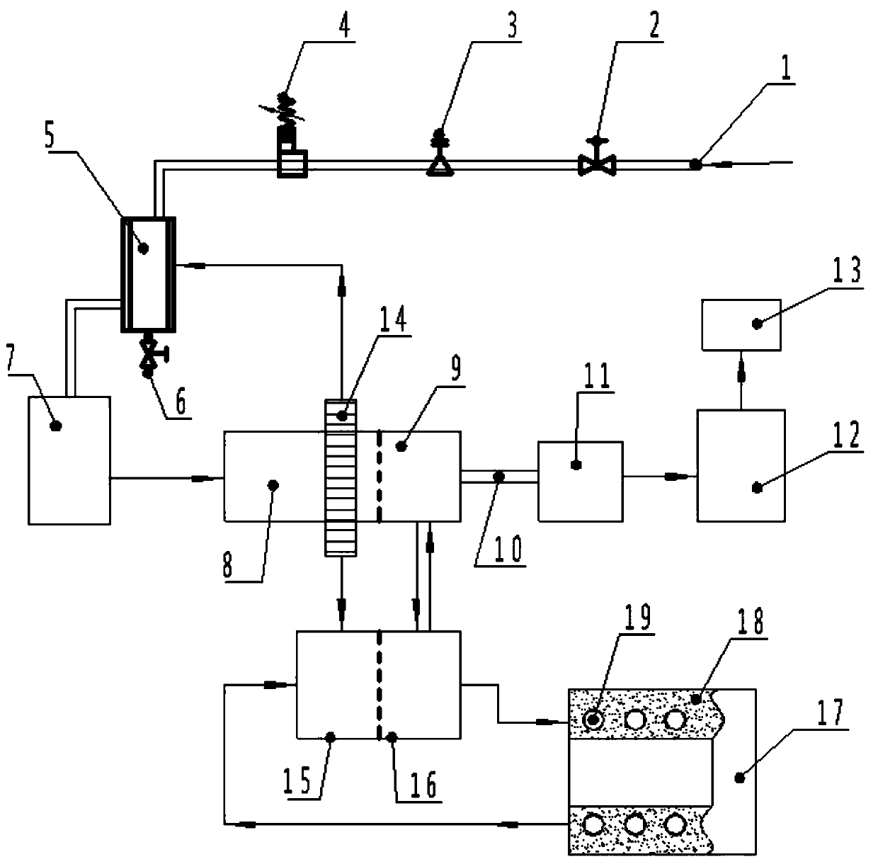 Device for supplying power to pumping unit and heating oil pipeline by using petroleum associated gas