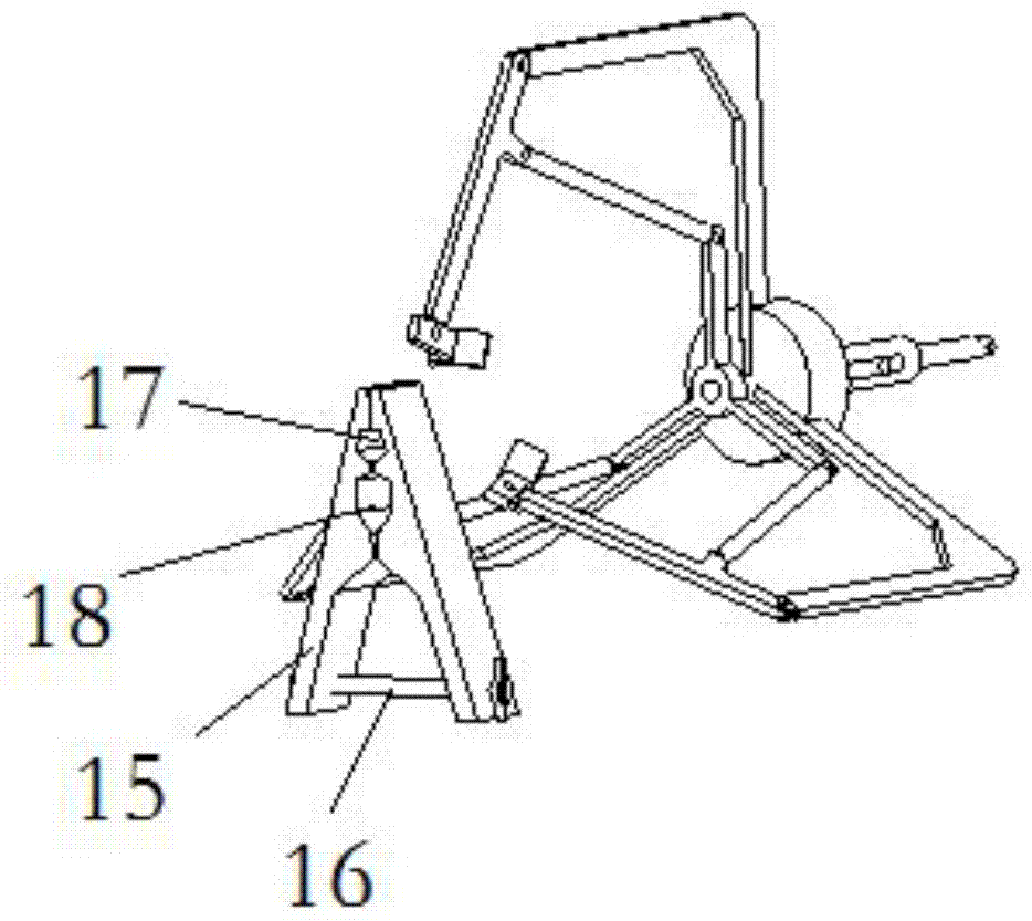 A hydraulic shearing tomato picking device