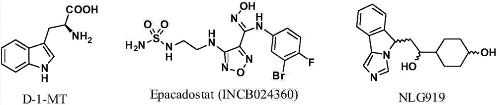 Targeted indoleamine-2,3-dioxygenase 1 nitrogen mustard inhibitor as well as preparation method and application thereof