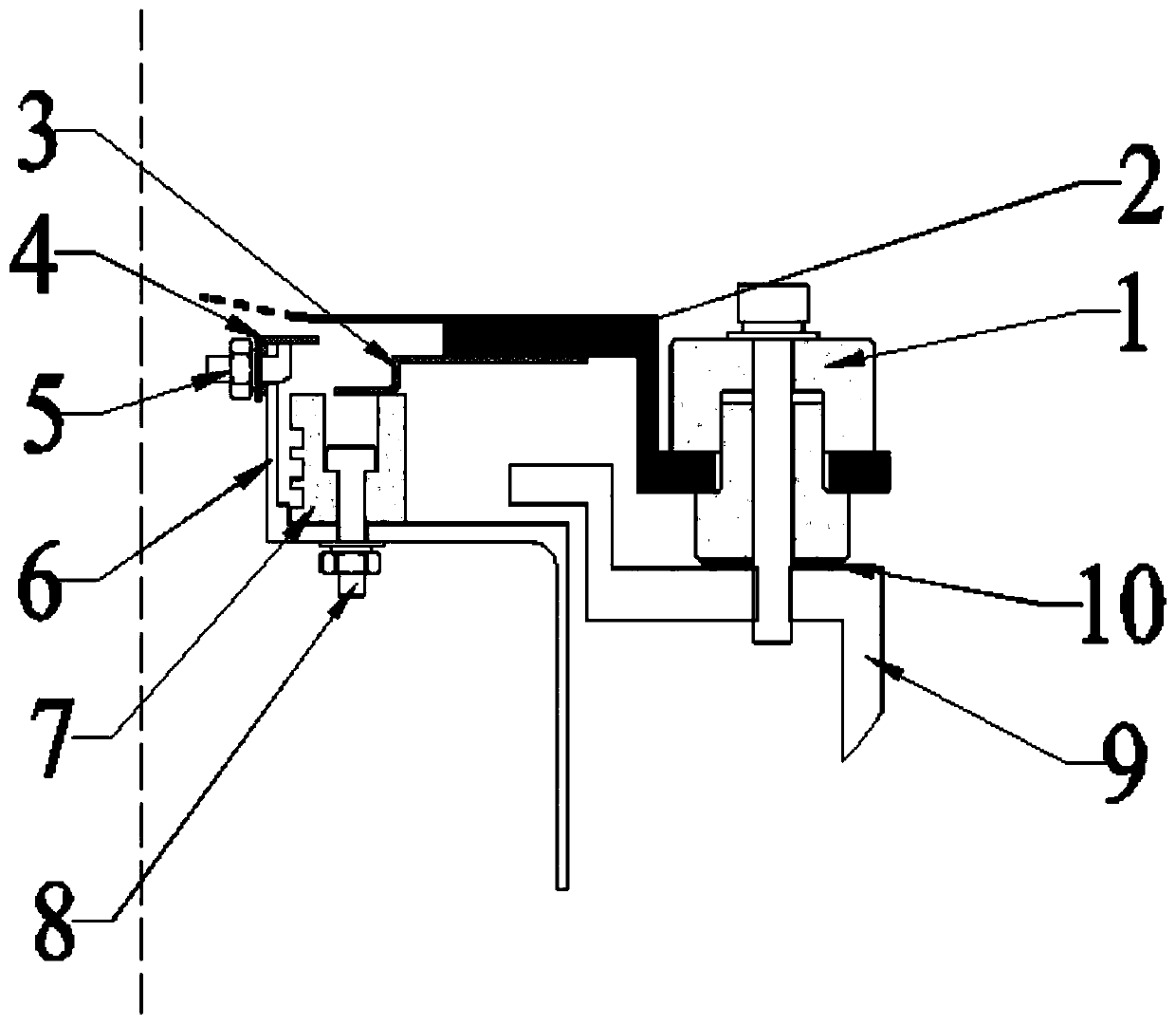 Plasma sealing structure for discharge chamber of annular magnetic steel ring cutting field ion thruster