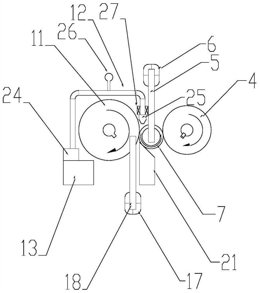 Polishing device and method for variable-stiffness grinding wheel assisted by magneto-rheological jet flow