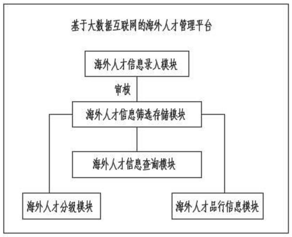 Big data internet-based overseas talent management platform