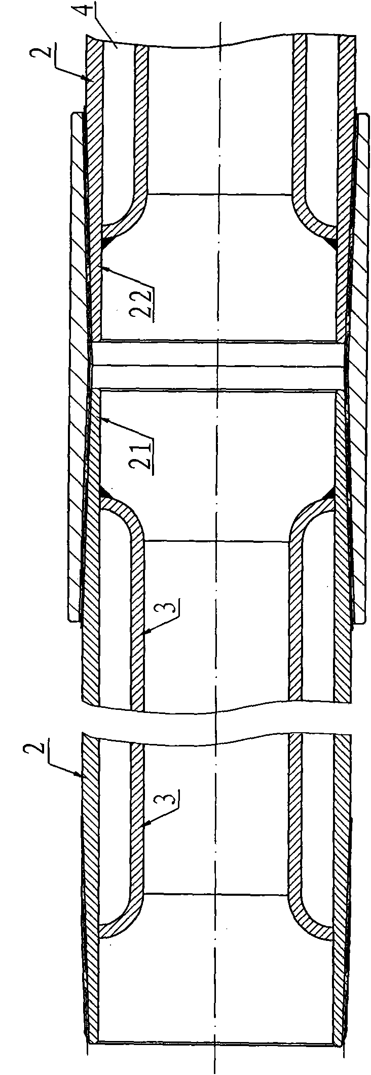 Structure for connecting heat insulation oil pipes