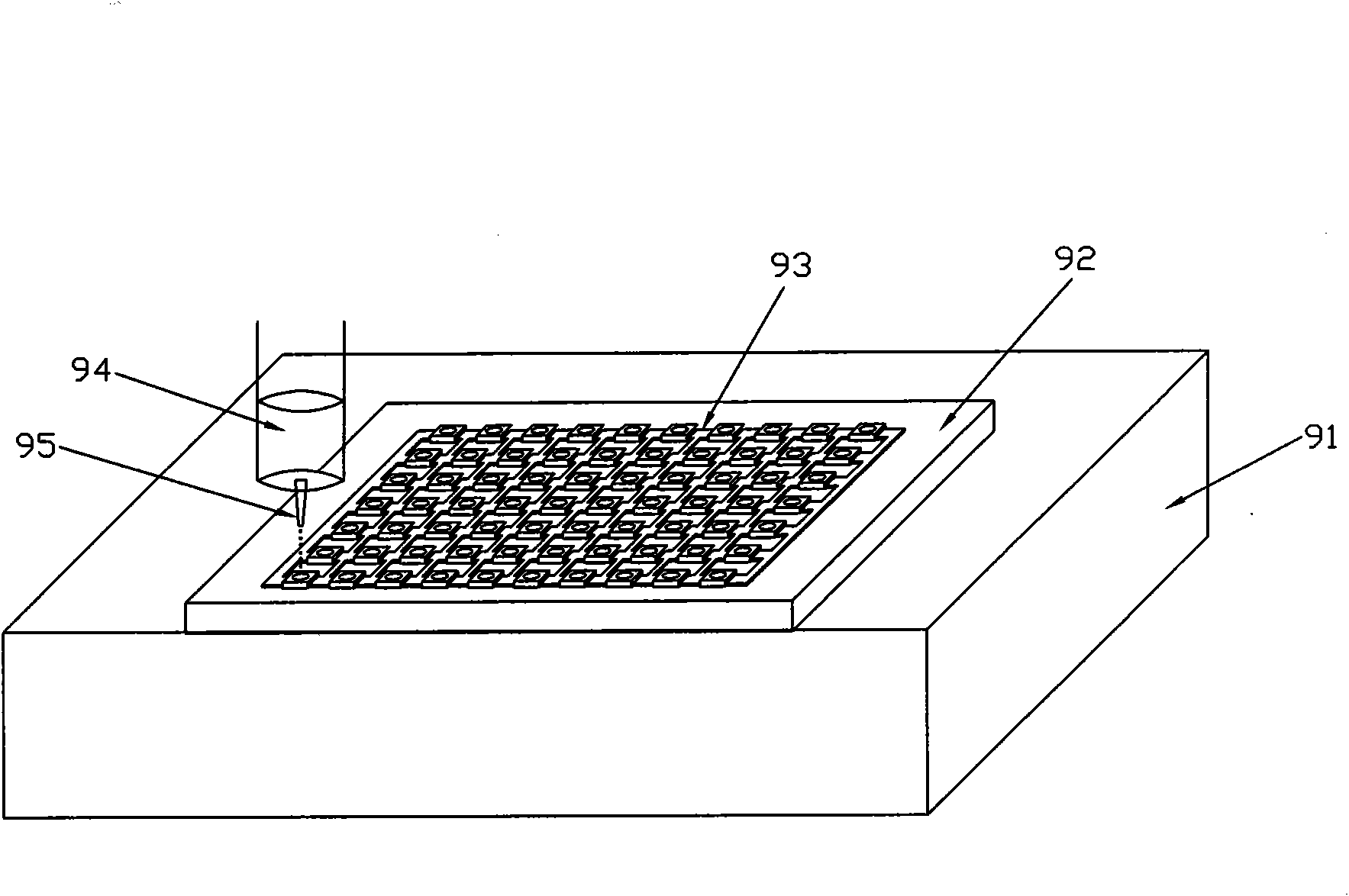 Liquid glue encapsulation device and encapsulation method using same