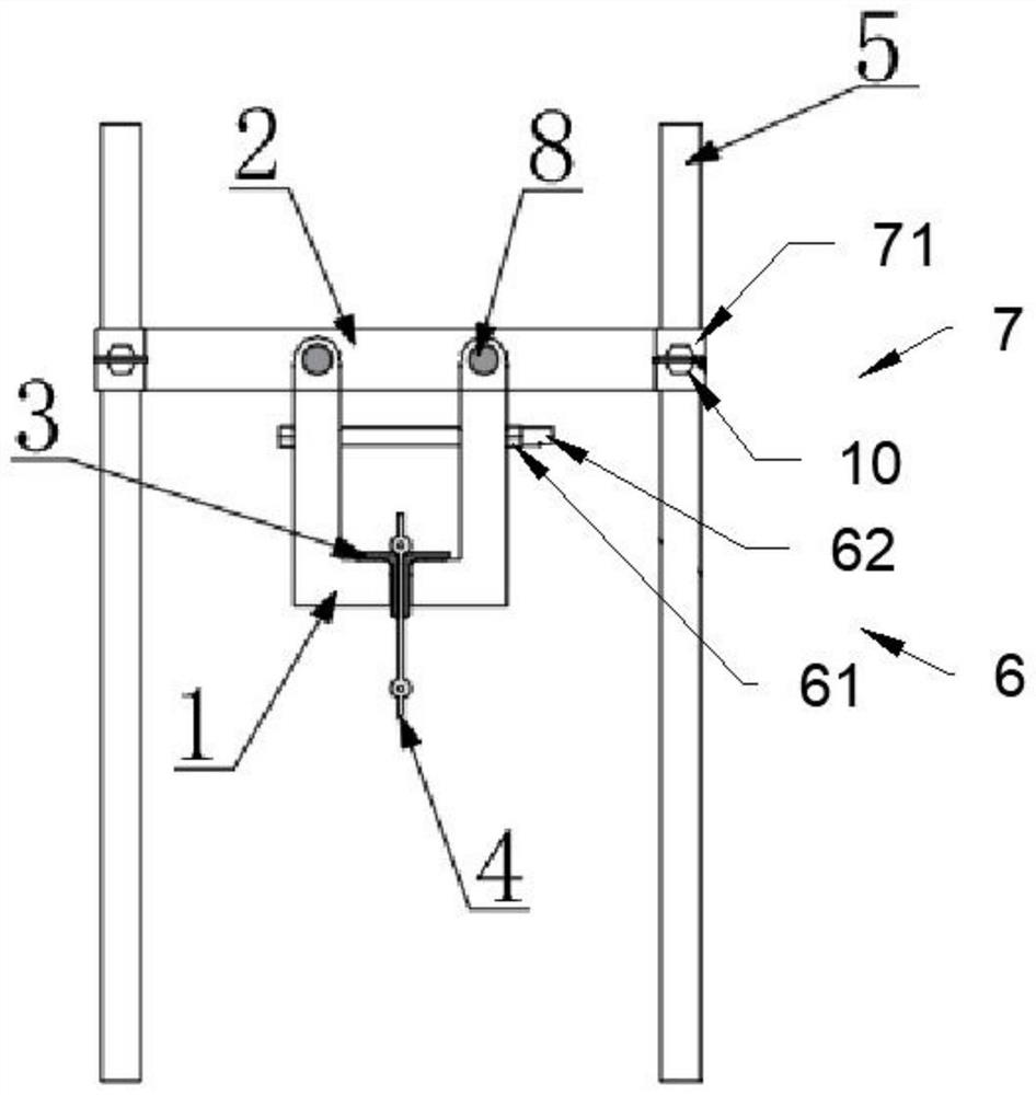 Tunnel secondary lining longitudinal water-stop belt mounting device and mounting method thereof