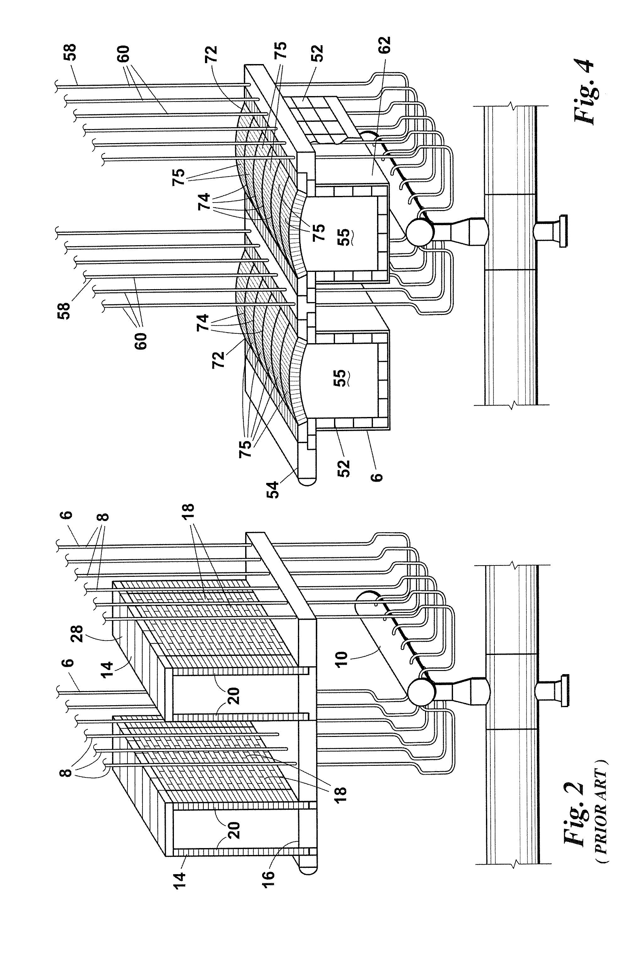 Fired heater and flue gas tunnel therefor