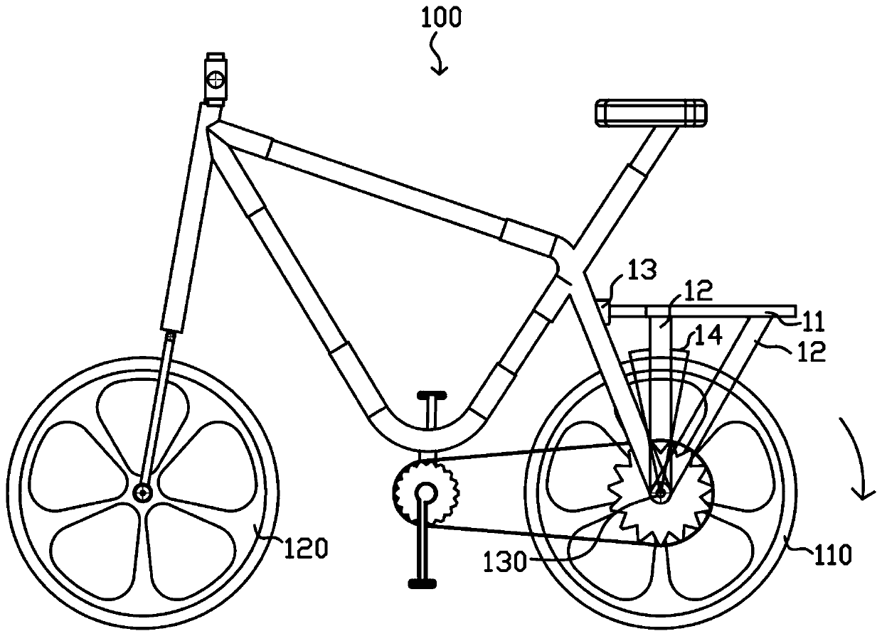Supporting device for indoor exercise of bicycle and bicycle