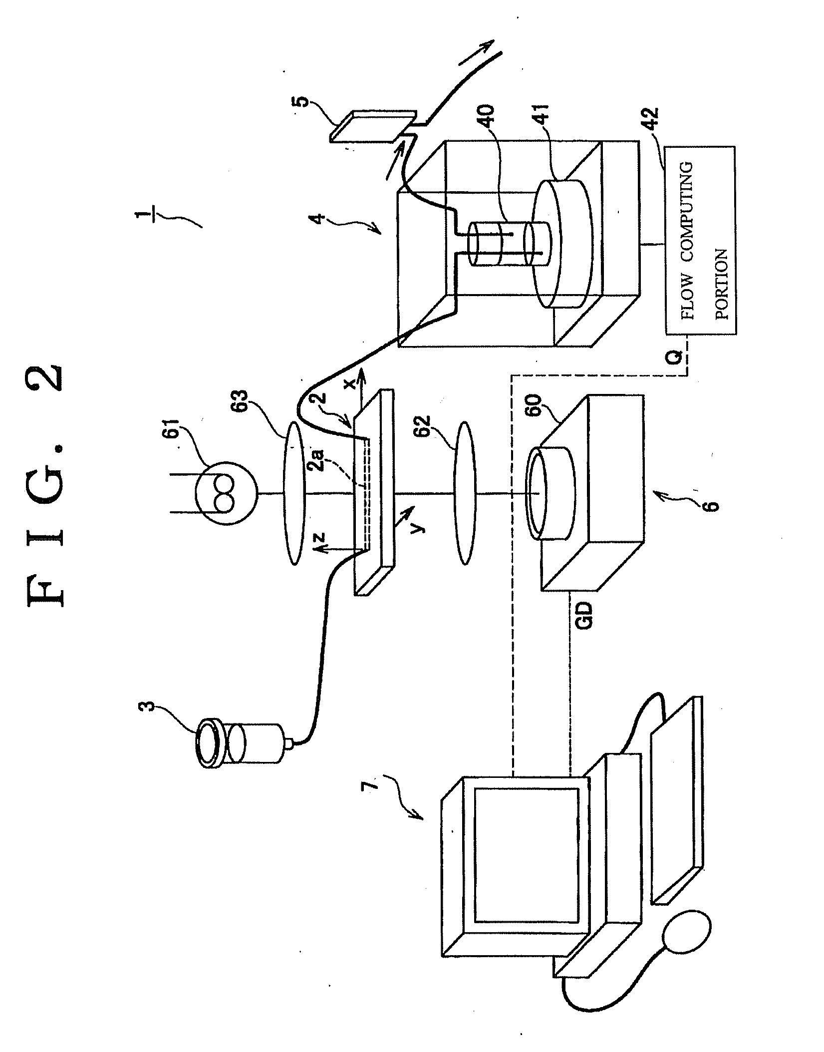 Particle measuring device and particle size measure device