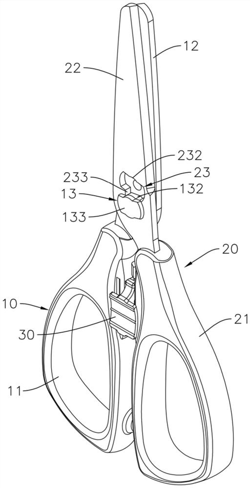 Scissors with anti-shedding structure