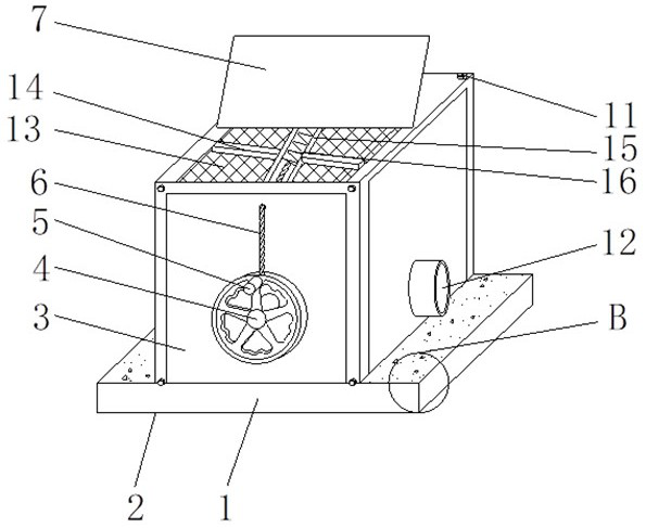 Anti-blocking sludge discharge device for sewage treatment