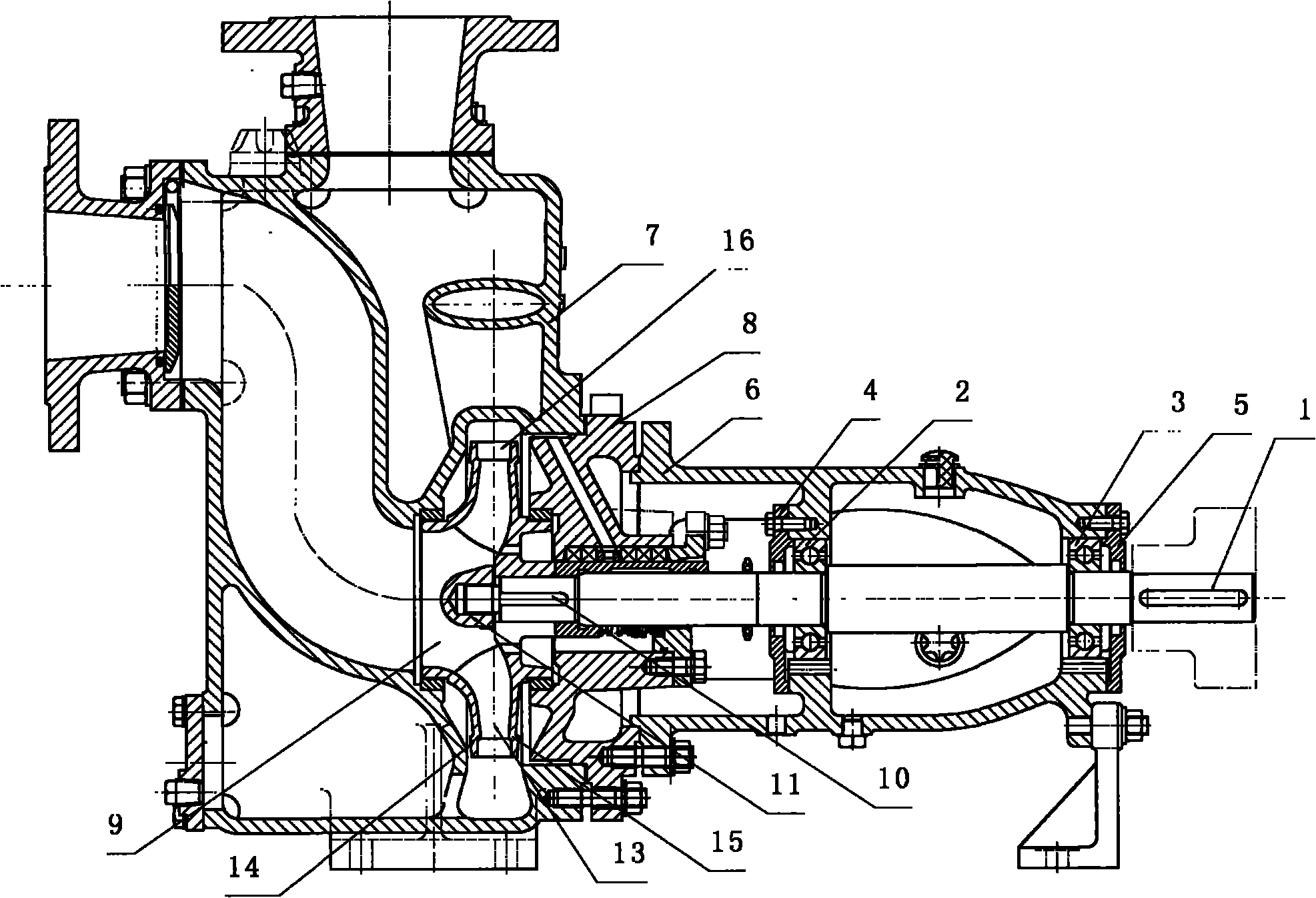 Centrifugal self-priming pump