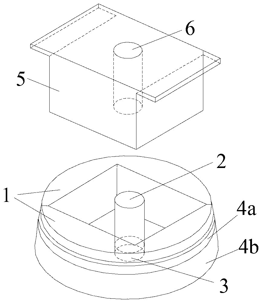 Reserved chamber simulating test piece manufacturing die assembly and method used for manufacturing test piece
