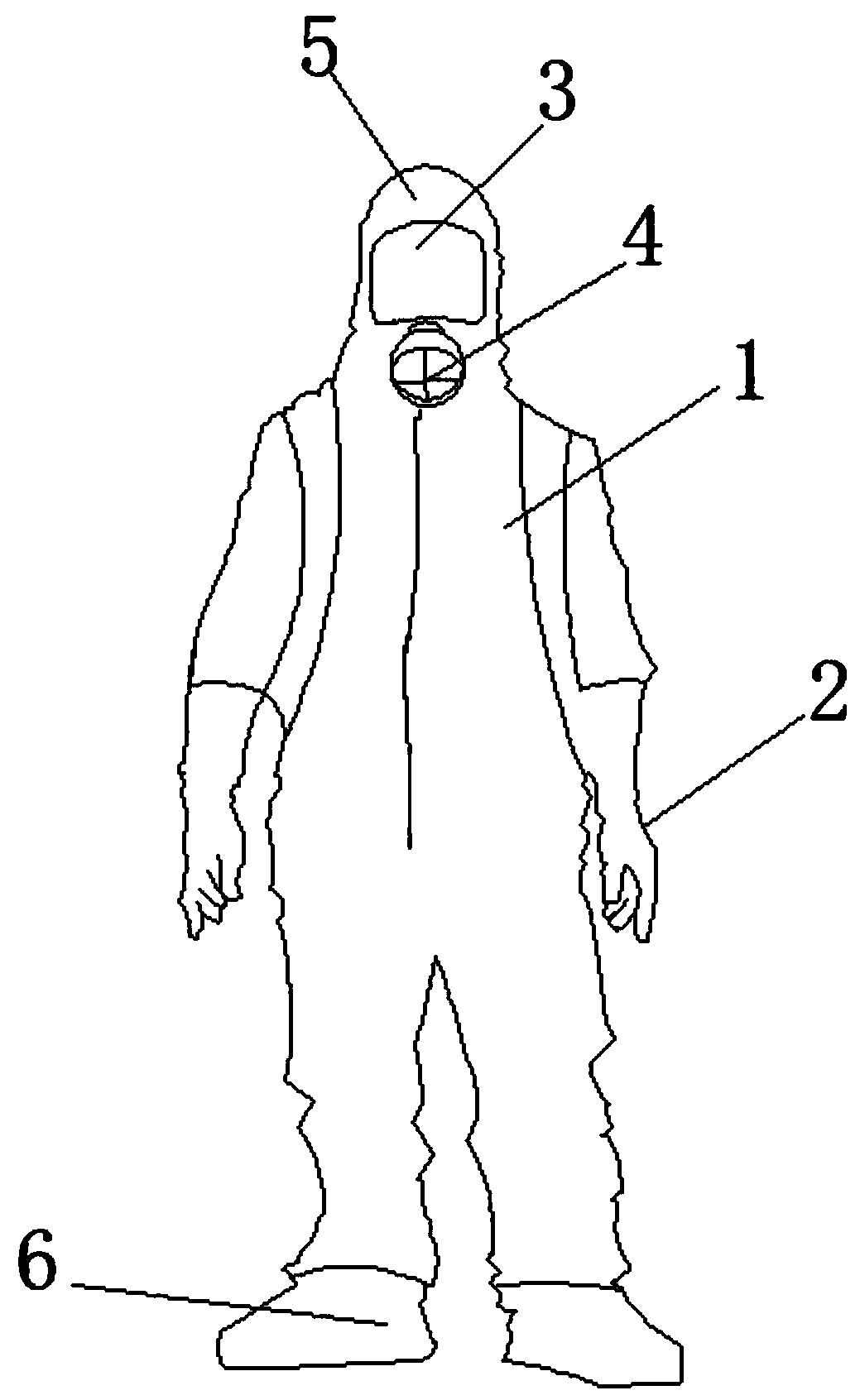 Tear-resistant protective garment for infectious disease department