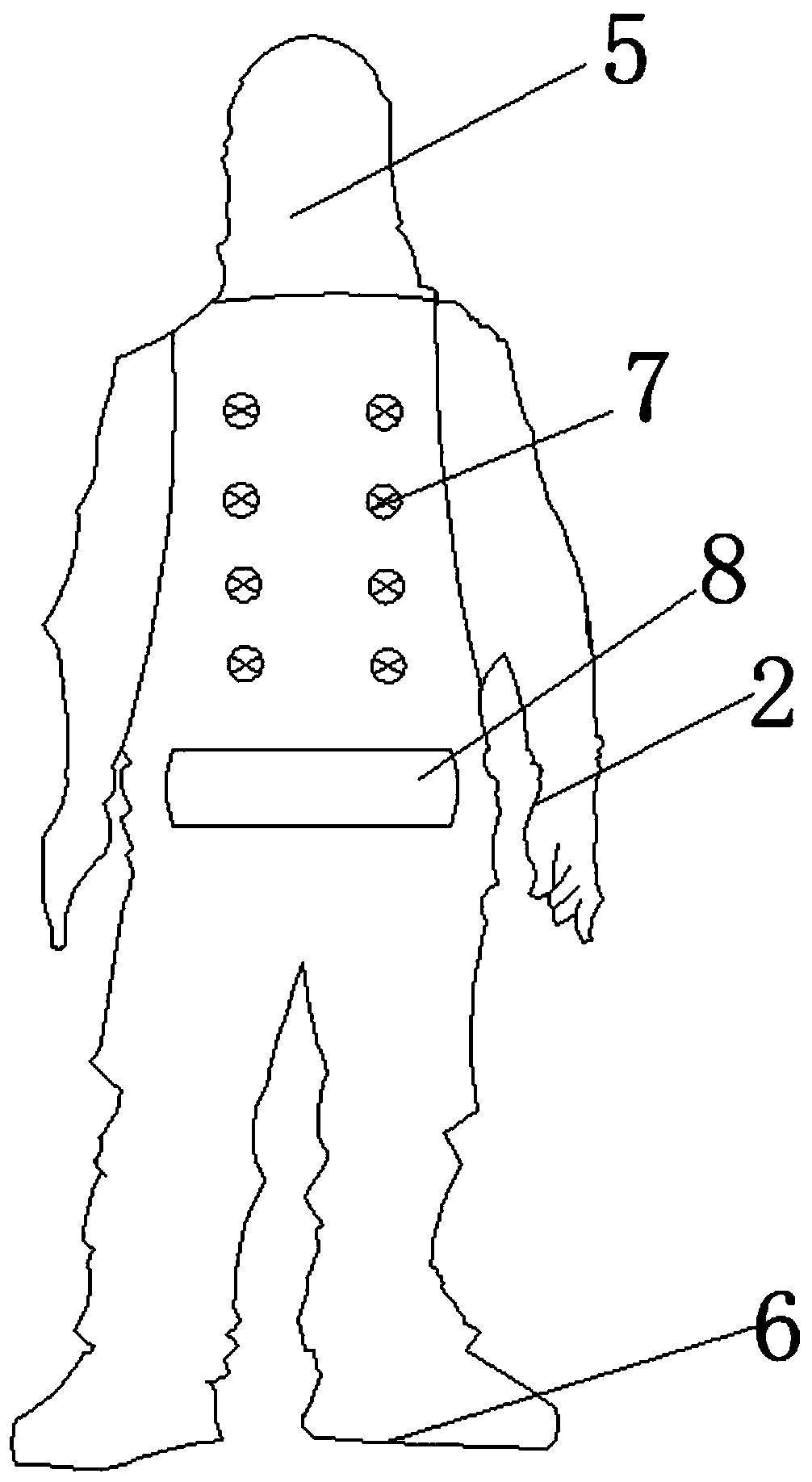 Tear-resistant protective garment for infectious disease department