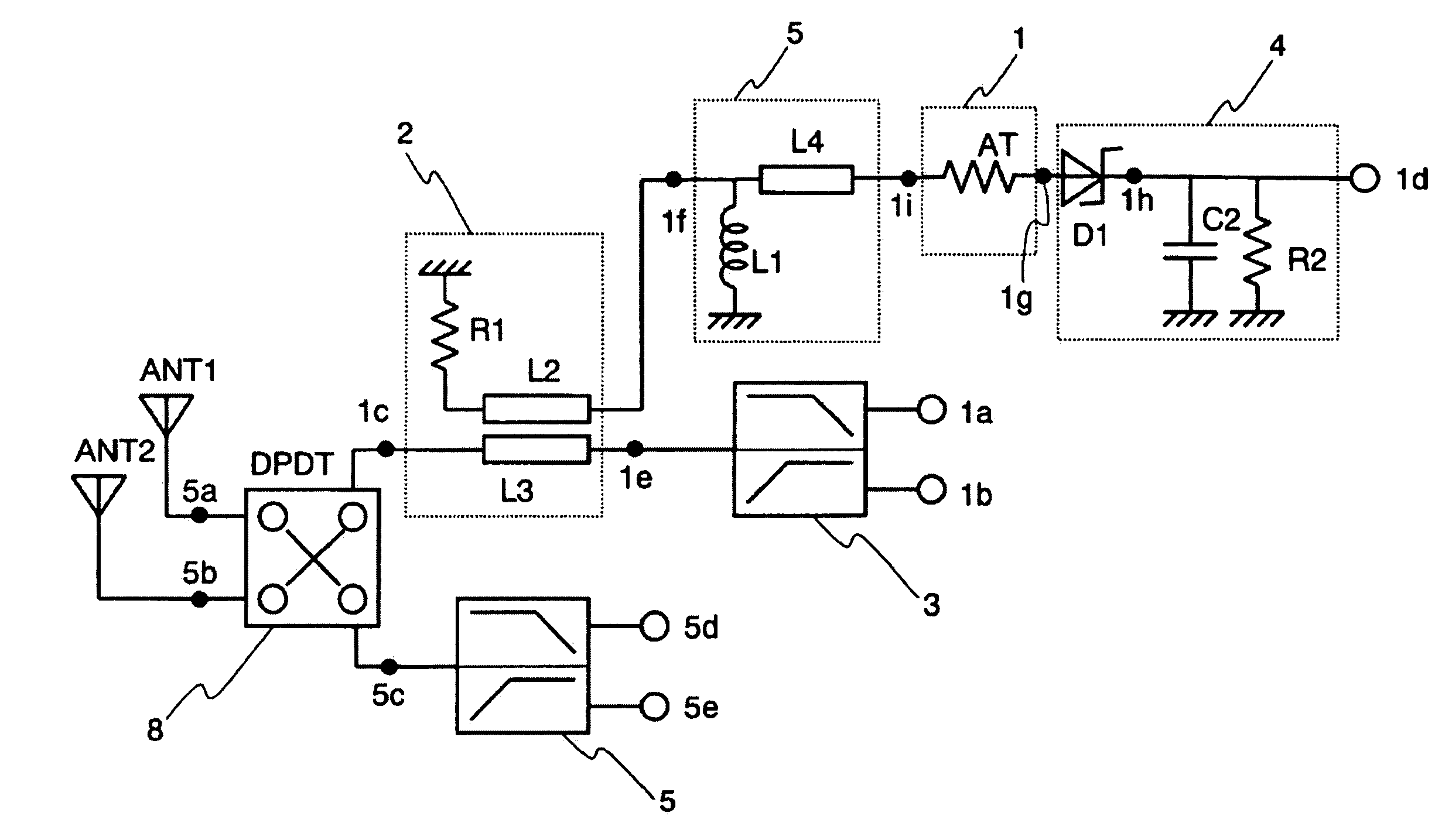 High-frequency circuit and communications apparatus comprising same