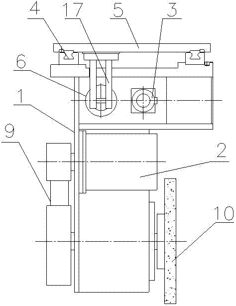 Longitudinal feed self-adaptation device for steel rail milling and grinding machine