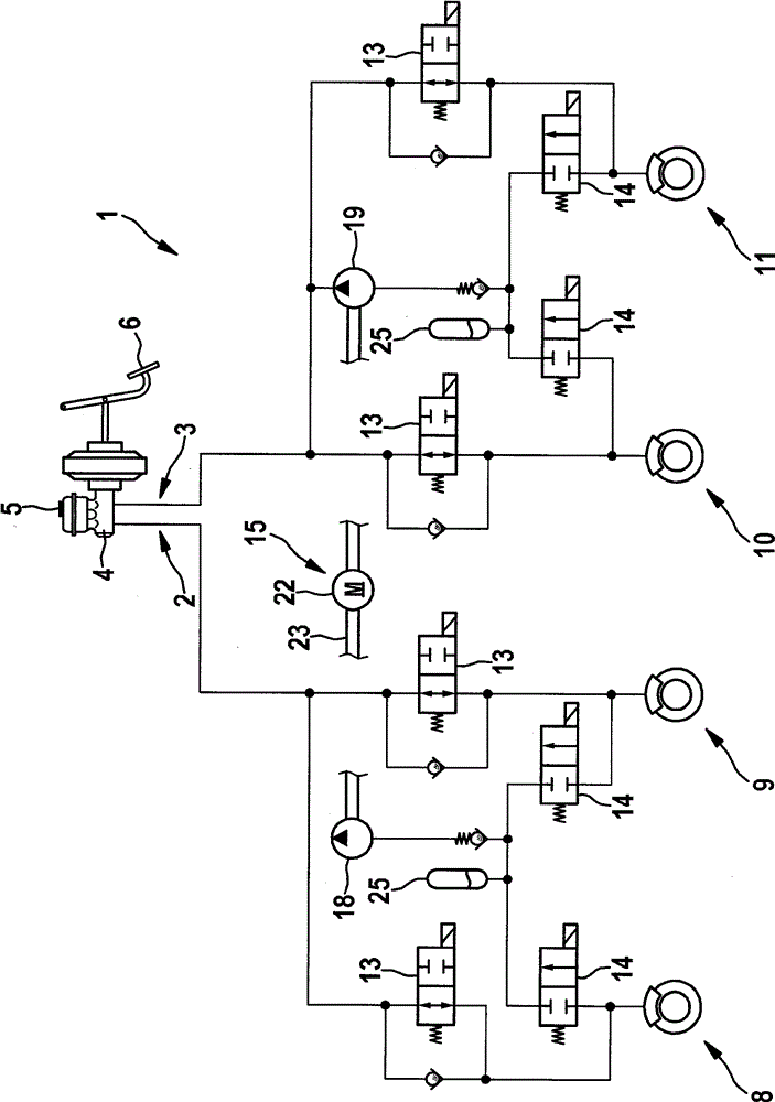 Method for actuating hydraulic braking system