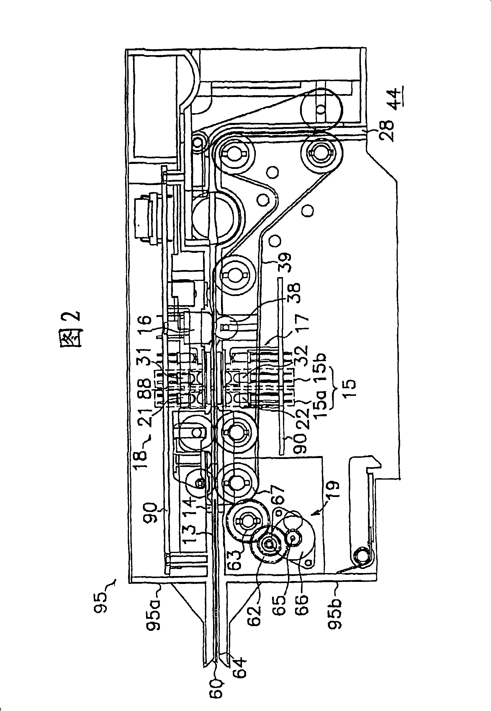 Optical sensing device for detecting optical features of valuable papers