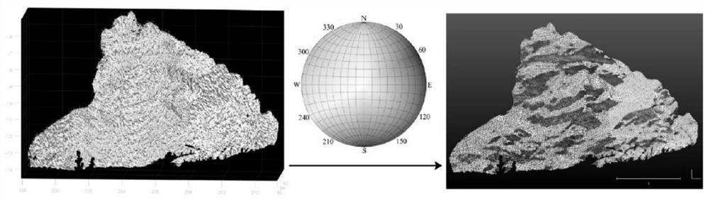 Feature extraction method of rock landslide damage boundary