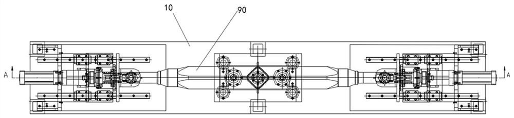 Device and method for cleaning notch burrs at both ends of axle housing threads