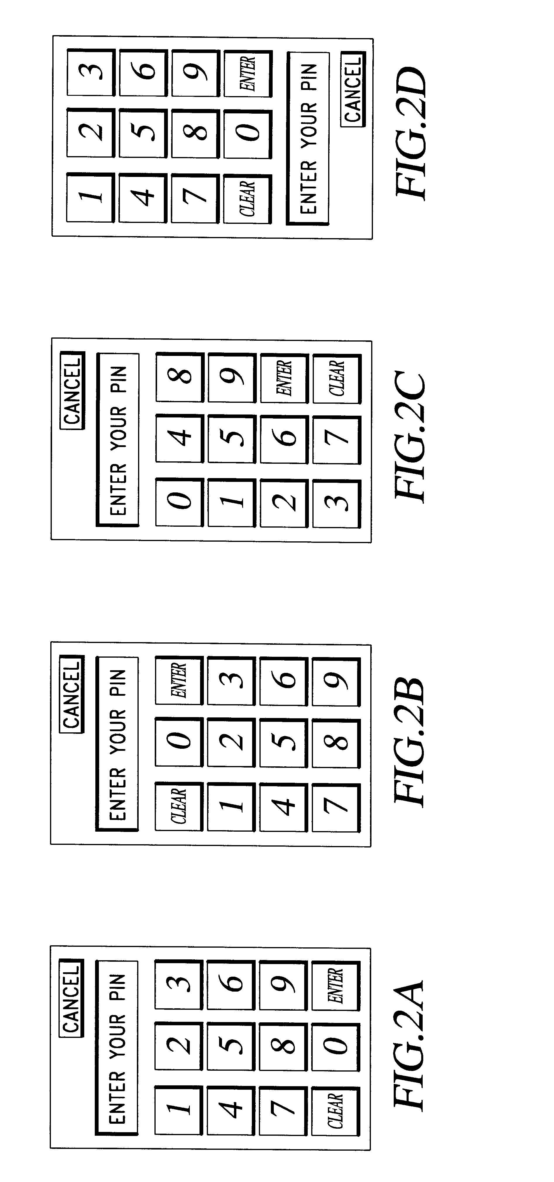 Method for secure pin entry on touch screen display