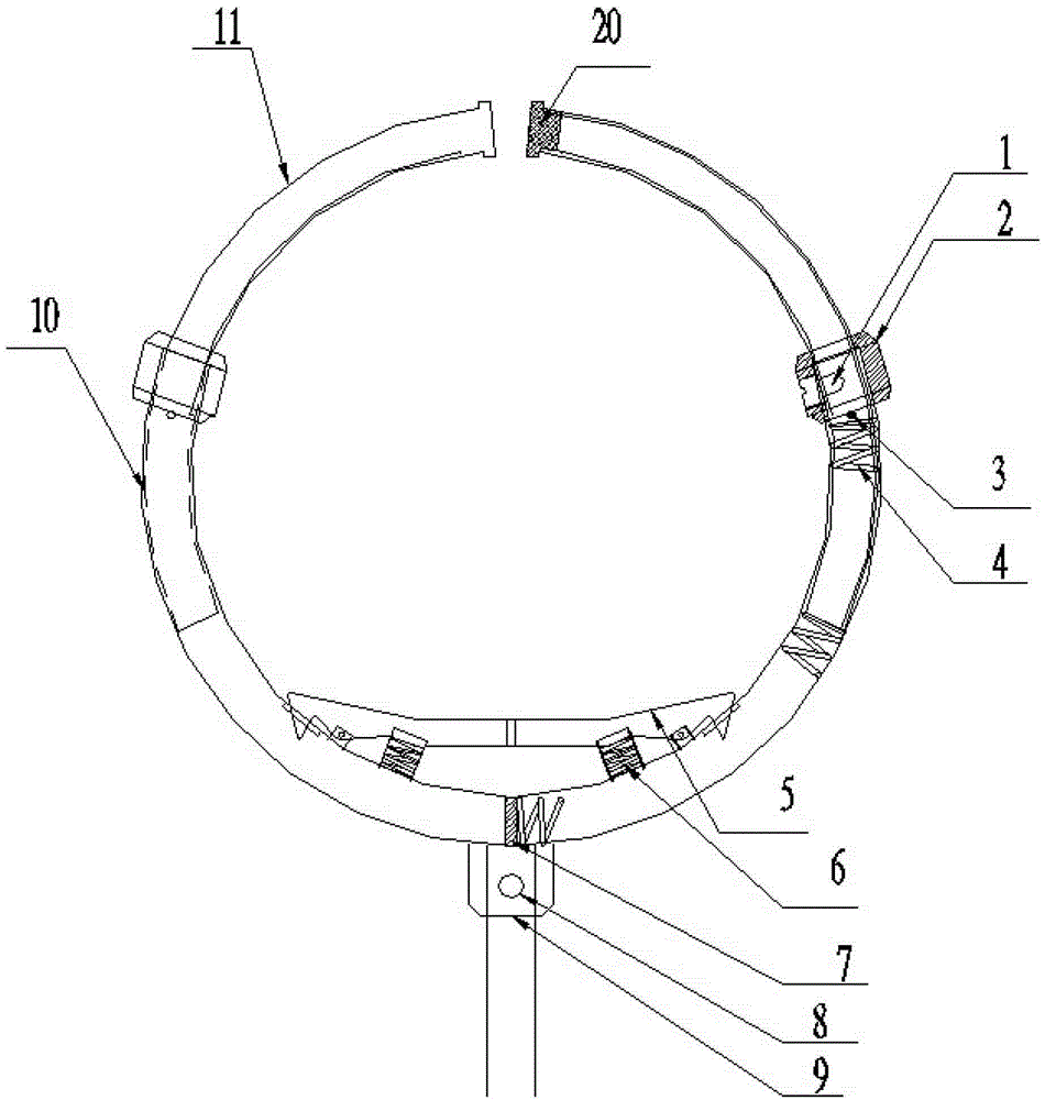 Anti-riot automatic steel ring for police