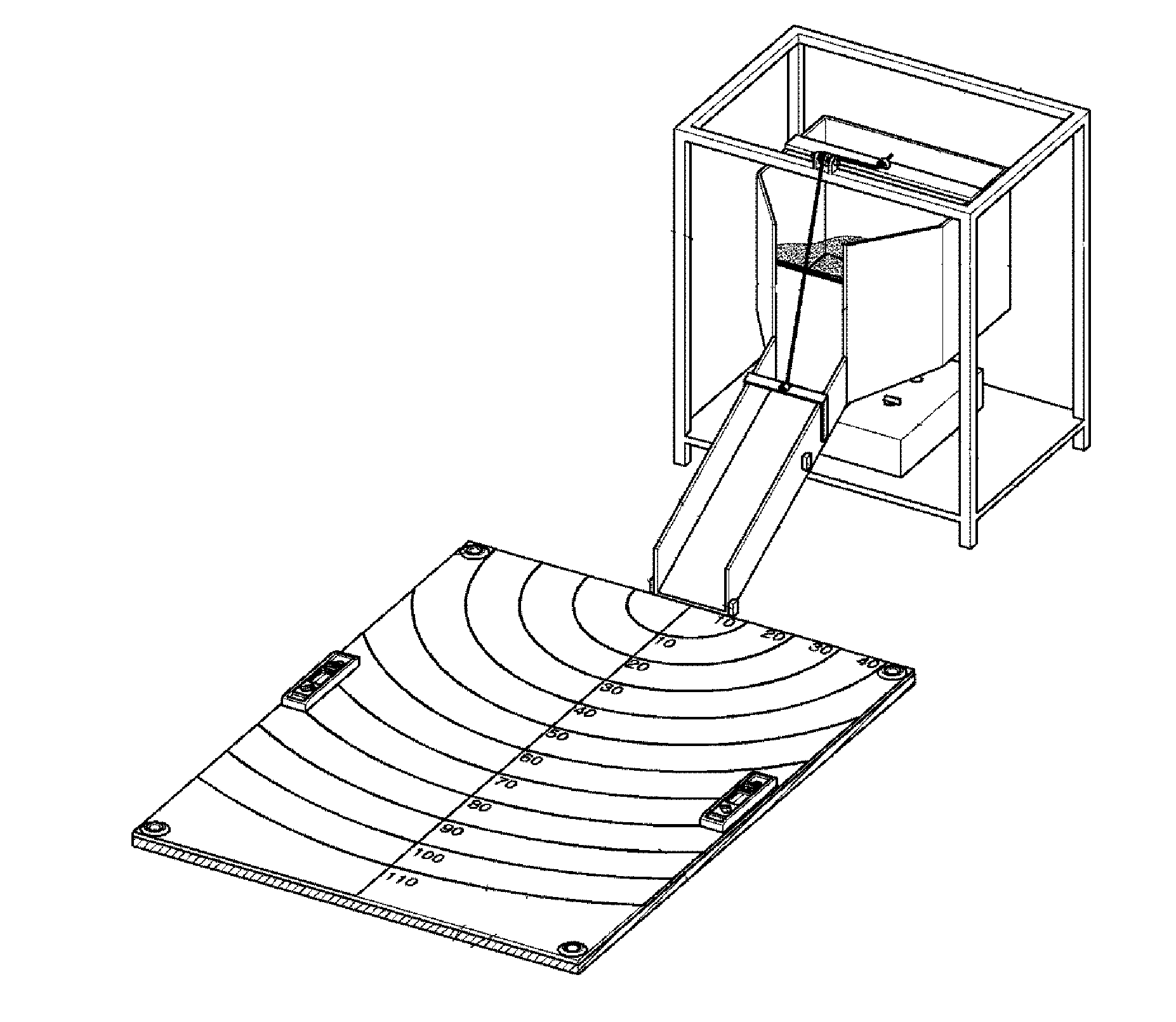 Debris-flow simulation apparatus having variable flume