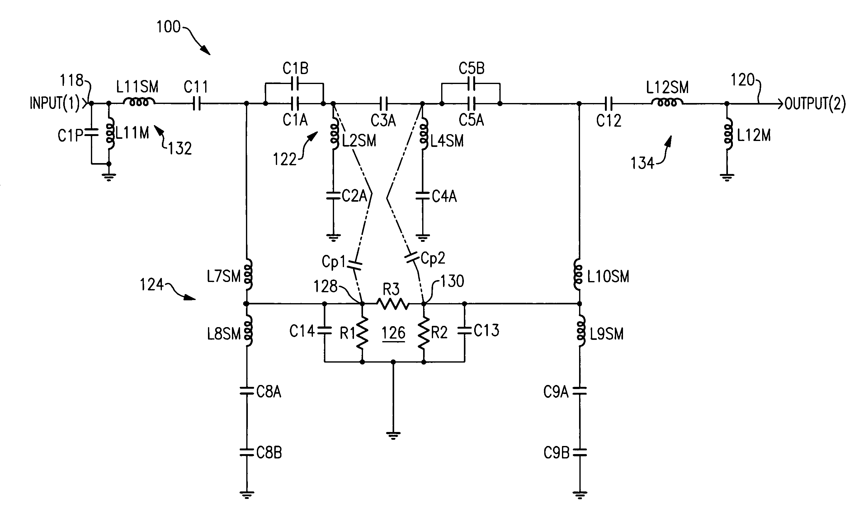 Step attenuator circuit with improved insertion loss