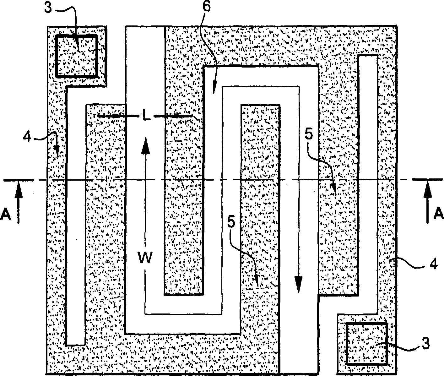 Bolometric detector, infrared detecting device using it and associated production process