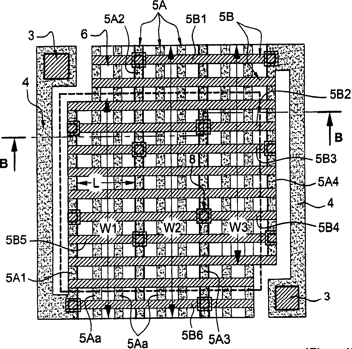 Bolometric detector, infrared detecting device using it and associated production process