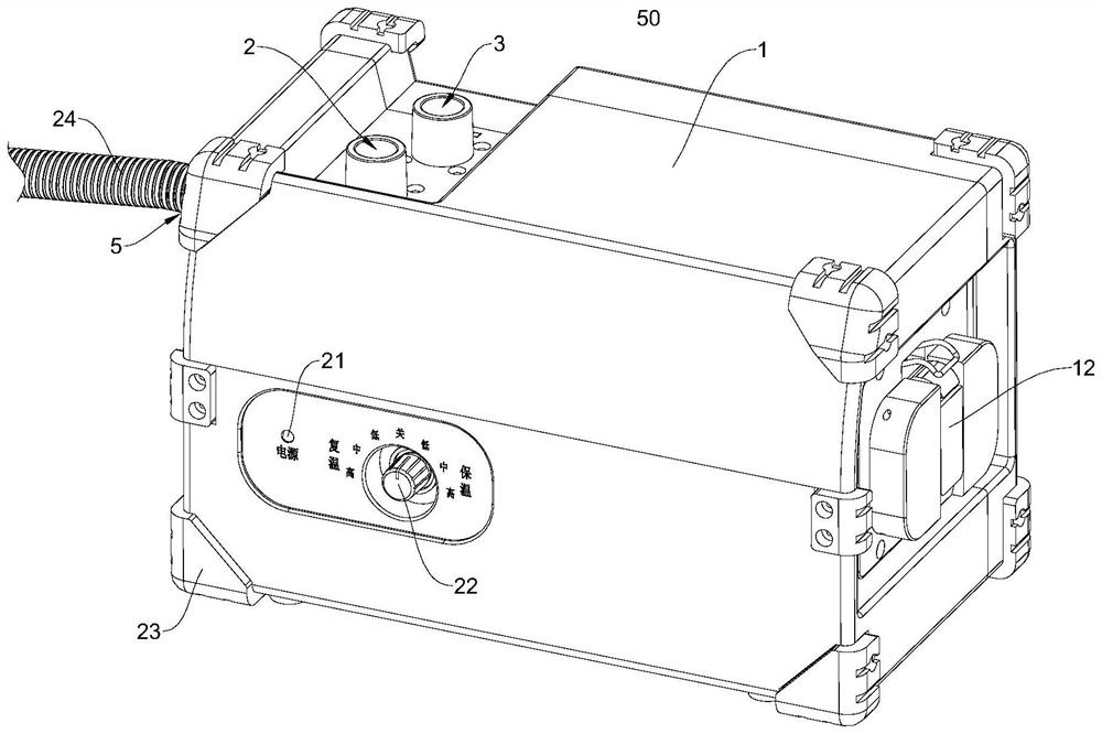 Rewarming device for wounded person