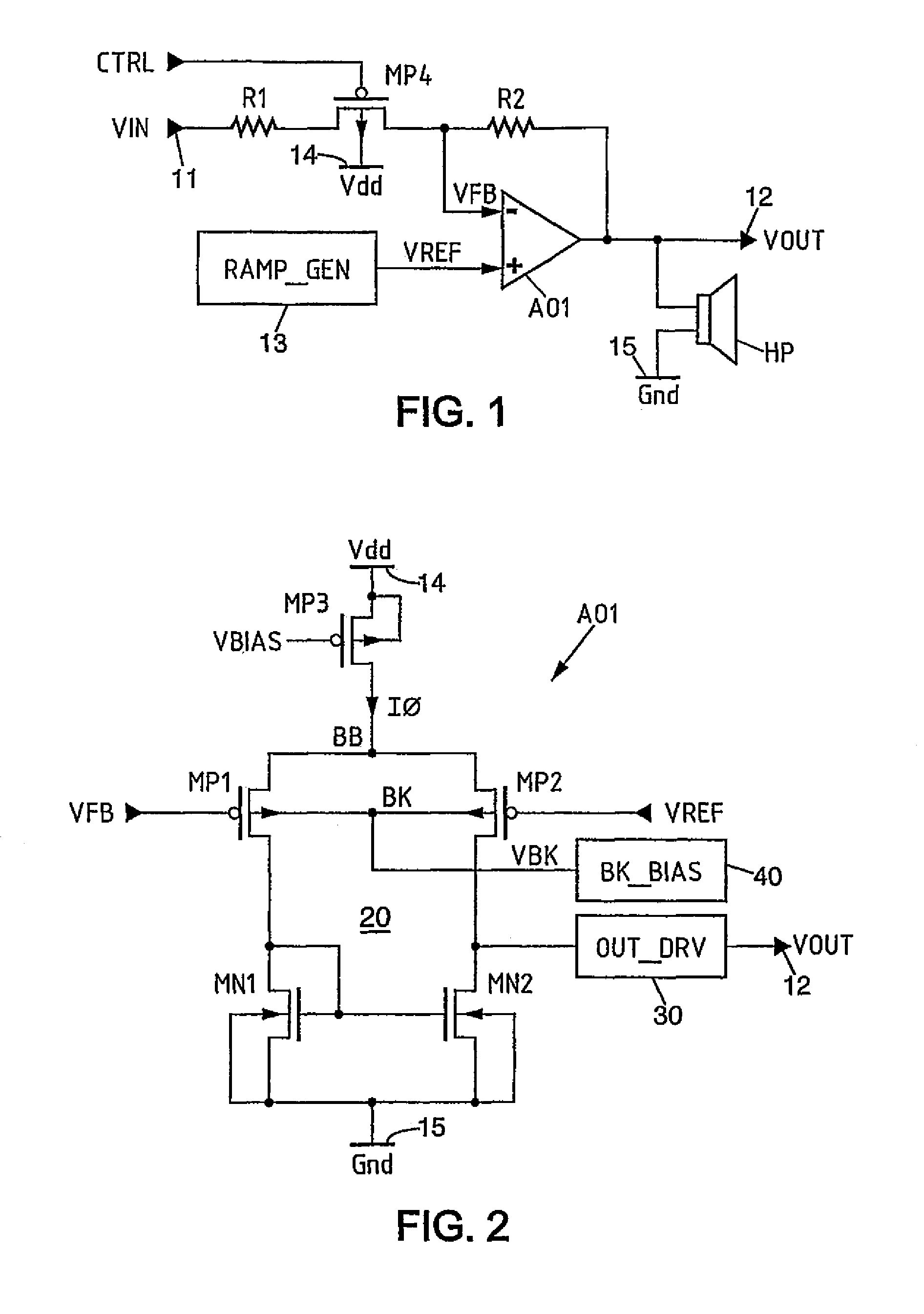 Audio amplification device with antipop circuitry