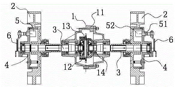 Power and steering device for crawler-type harvester