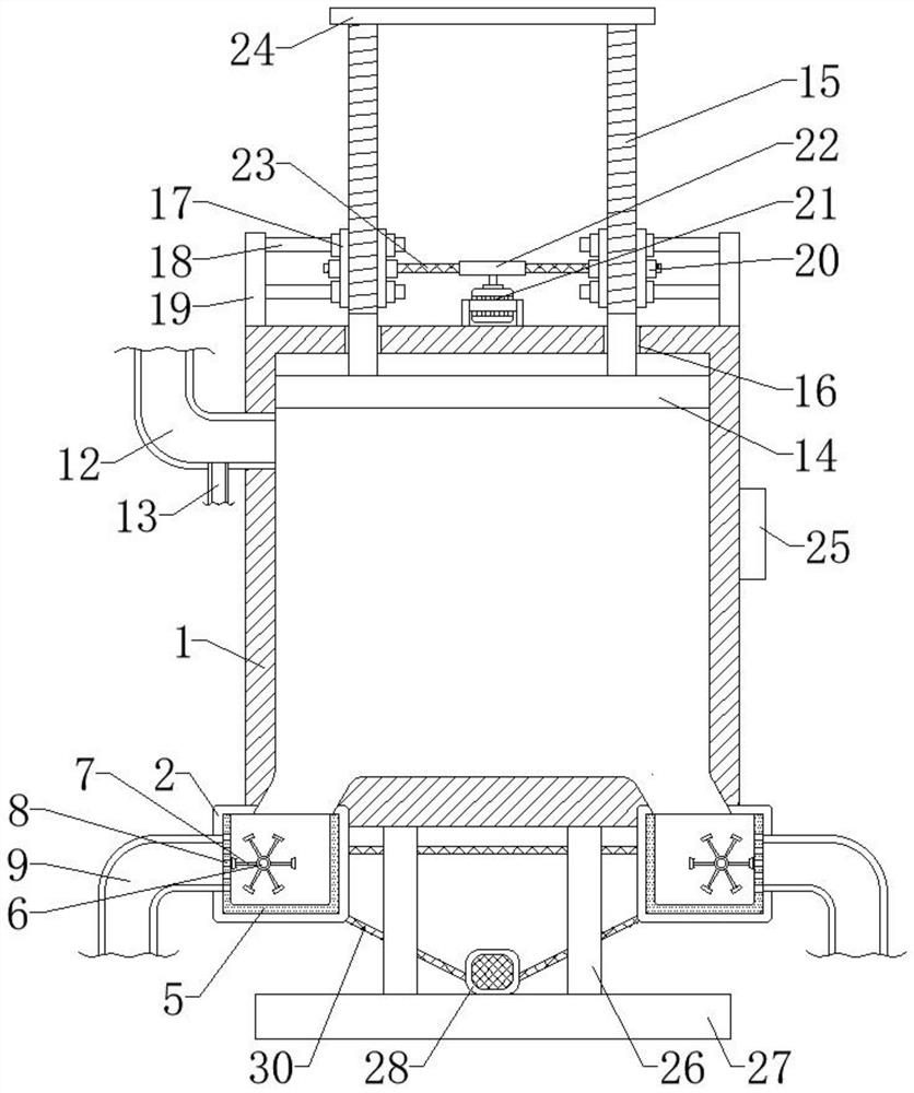 Sludge and garbage separation treatment device
