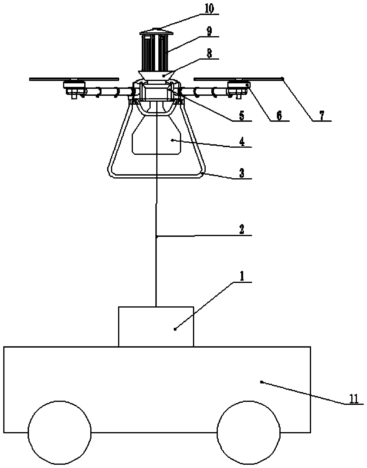 Upper-air spodoptera frugiperda luring and killing system based on unmanned aerial vehicle