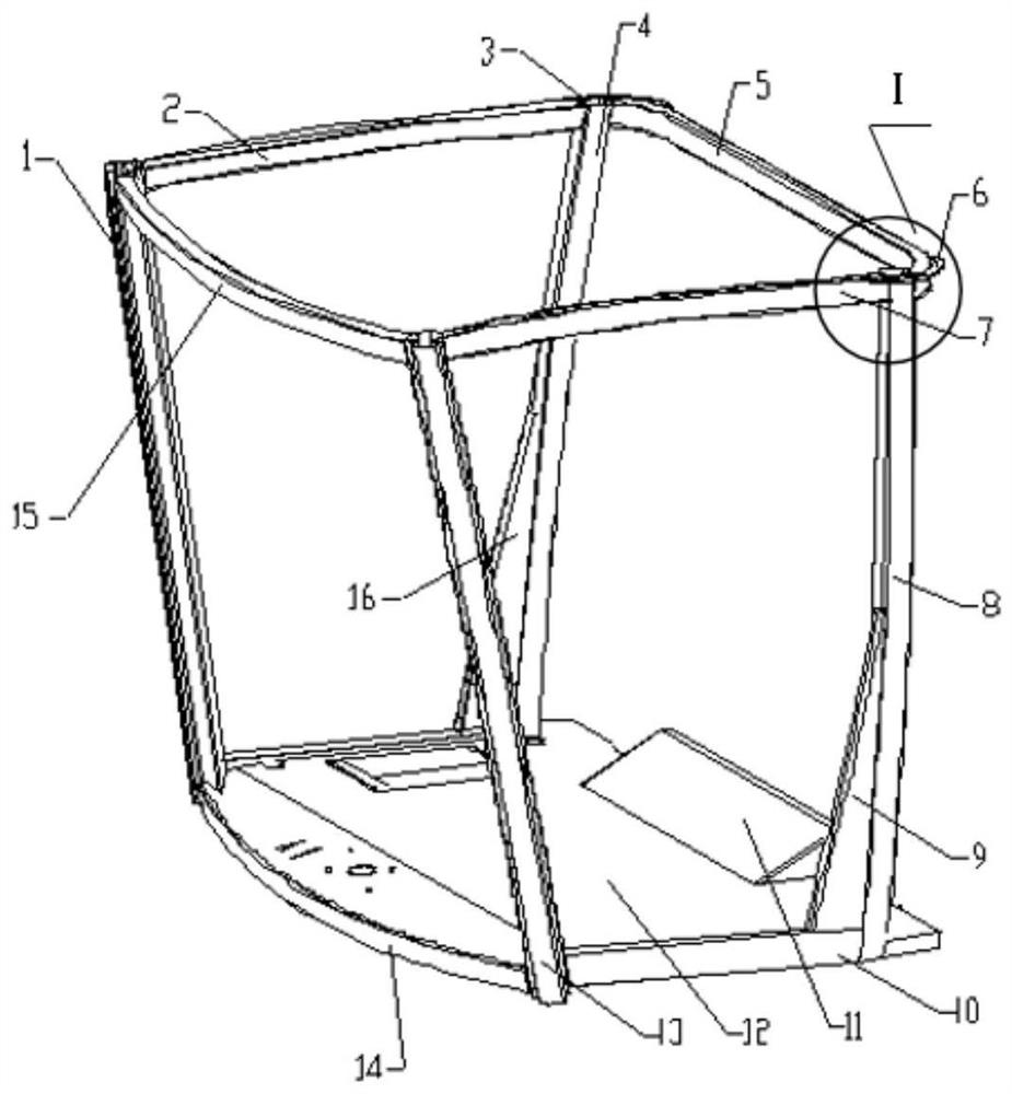 Cab framework, cab and combine harvester