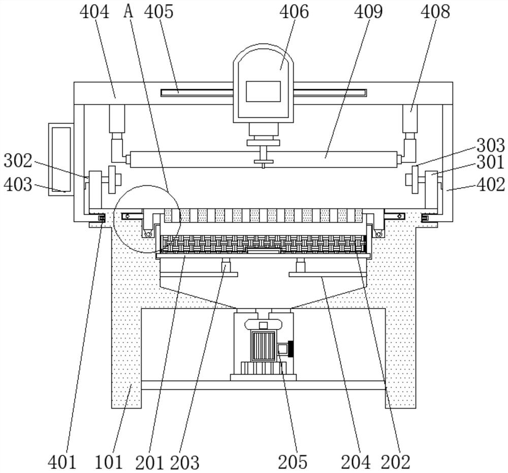 Cutting bed with positioning function for garment processing