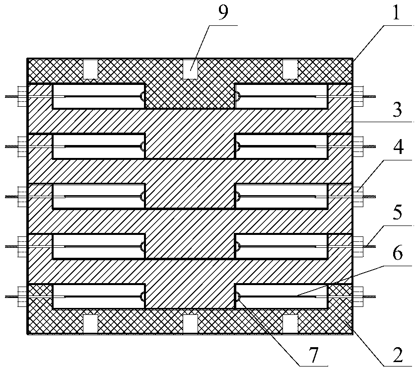 Multi-directional laminated variable-stiffness shape memory alloy damper and mounting method thereof