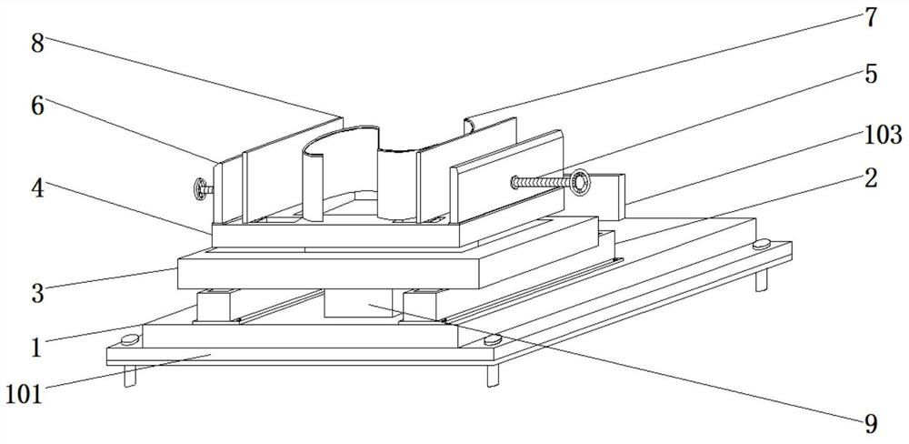 Crane base provided with protective structure