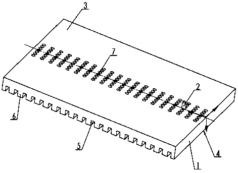 Friction-stir-welding temperature field measurement special-purpose backing plate with grooves at bottom and method thereof