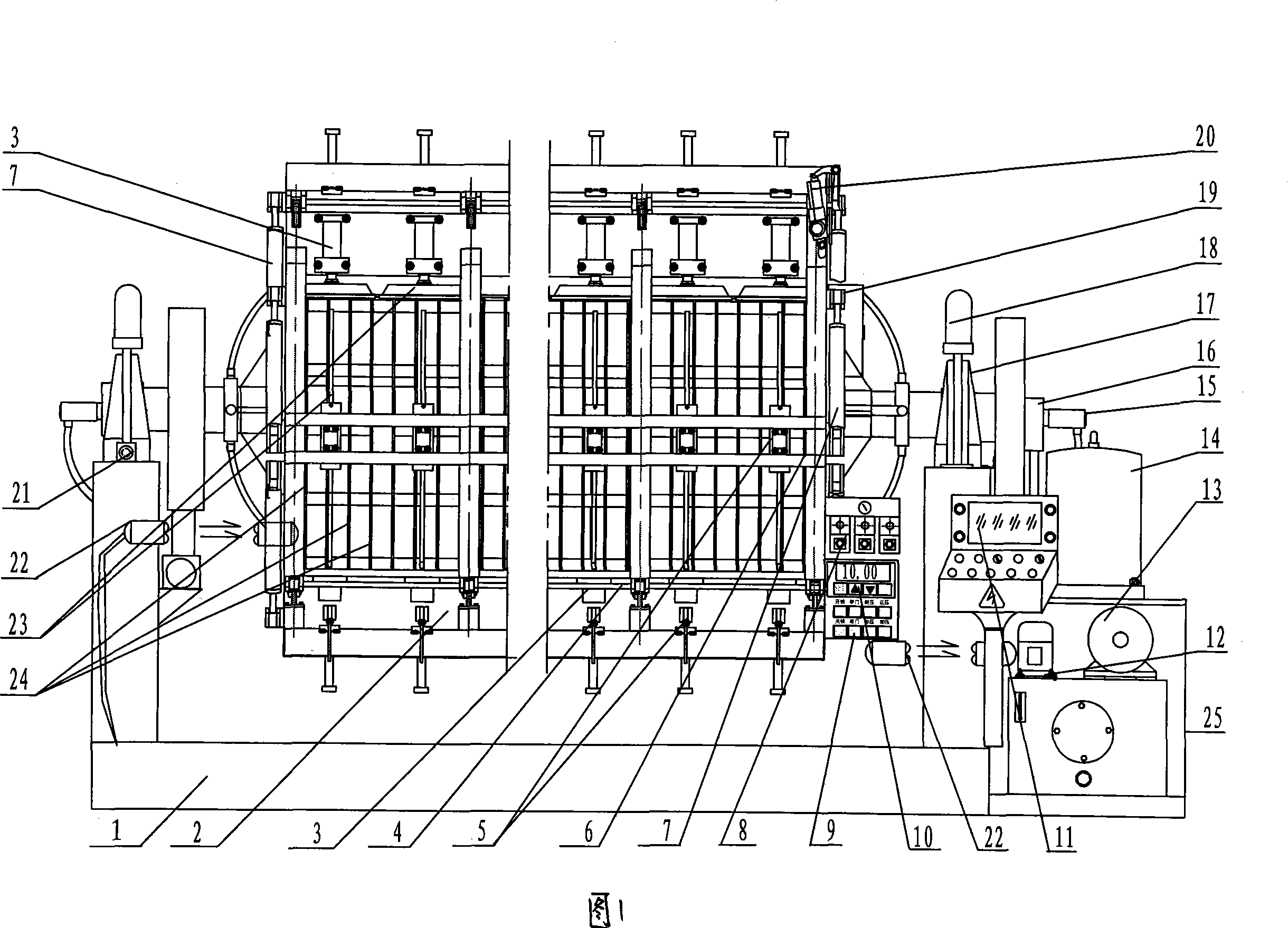 Full-automatic fluid pressure and four sides rotating panel binding apparatus
